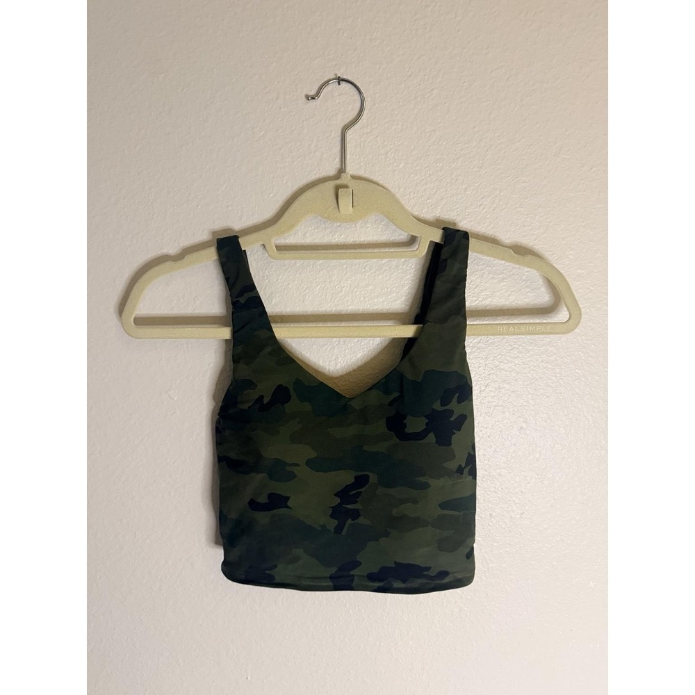 OFFLINE by Aerie Tank Top Womens XS Green Camo Excellent Real Me Cropped Cami